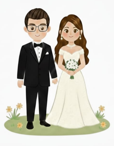 Wedding Couple Illustration